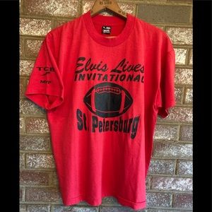 VTG  80s single stitch ELVIS LIVES tee shirt